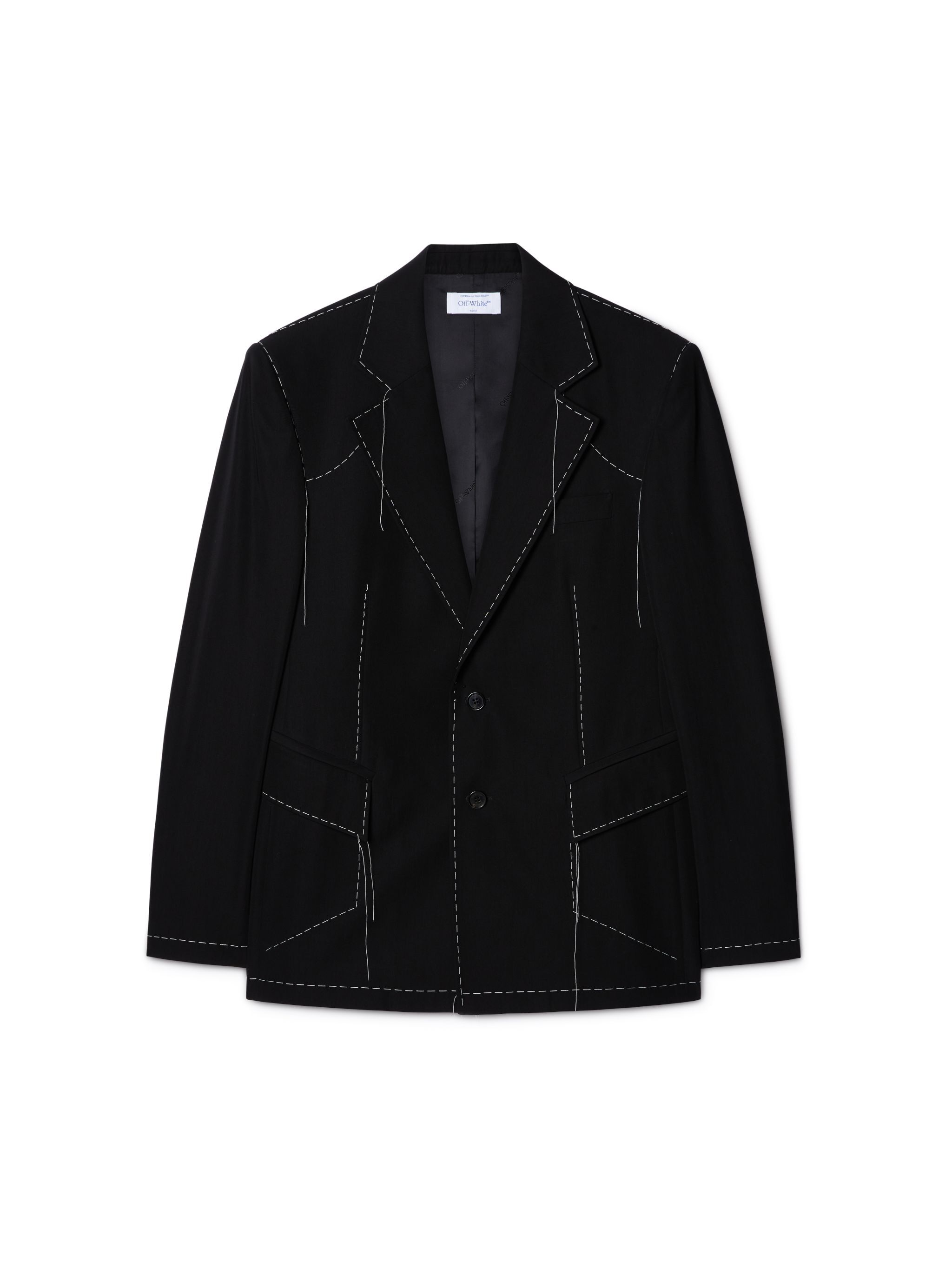 OFF WHITE Black 00 Wool Blazer BLACK OMEN09HS25FAB003