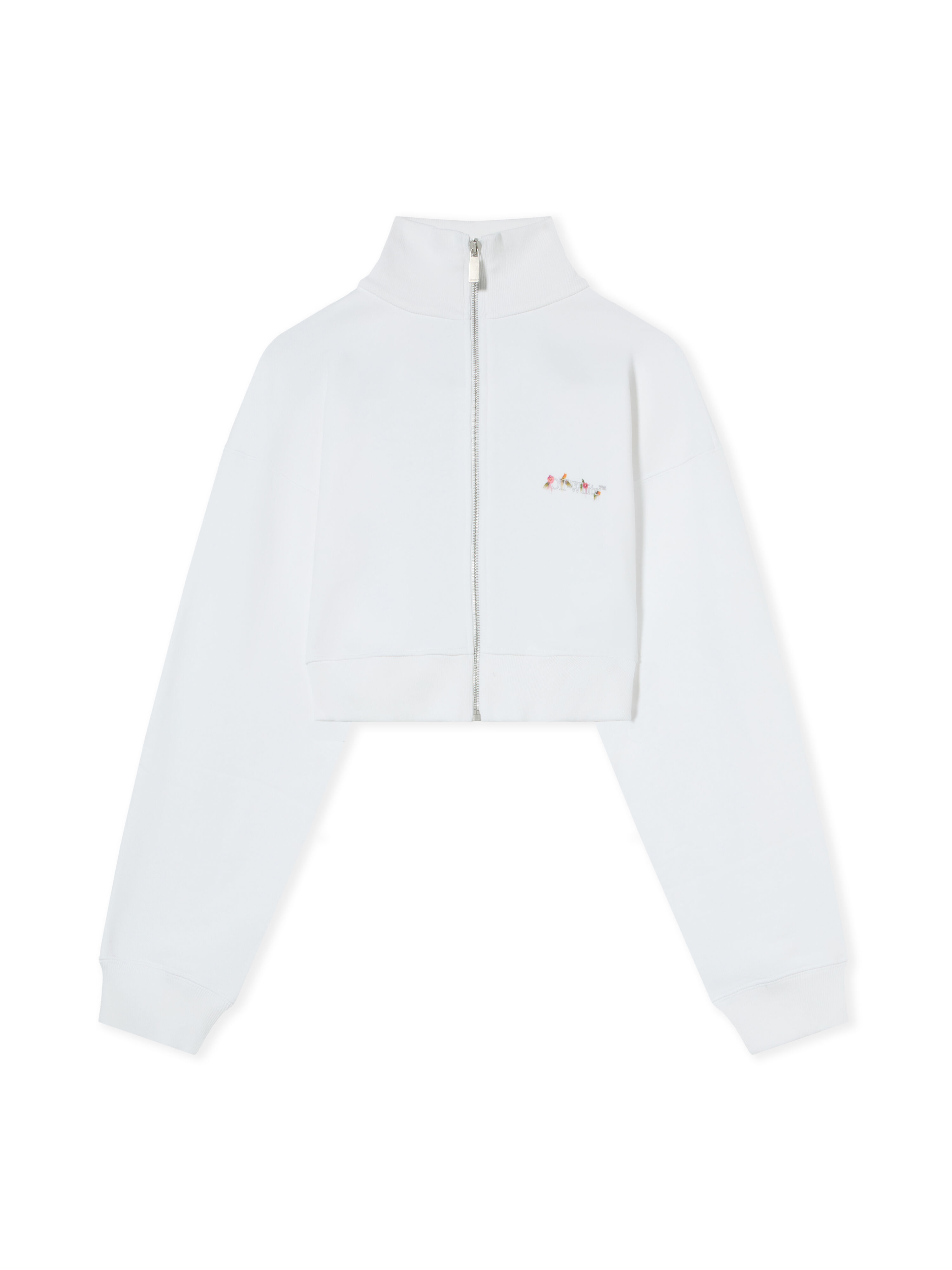 Arrow Chinè Flower Crop Zip Up OFF WHITE Arrow Chinè Flower Crop Zip Up White Hawthorn Rose 2FE00508T