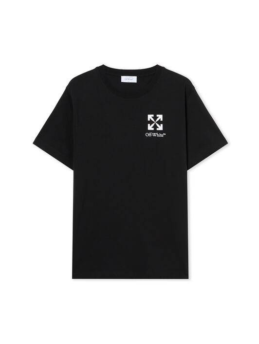 OFF WHITE Small Arrow Slim Logo T-Shirt BLACK - WHITE OMAA027F25JER00F