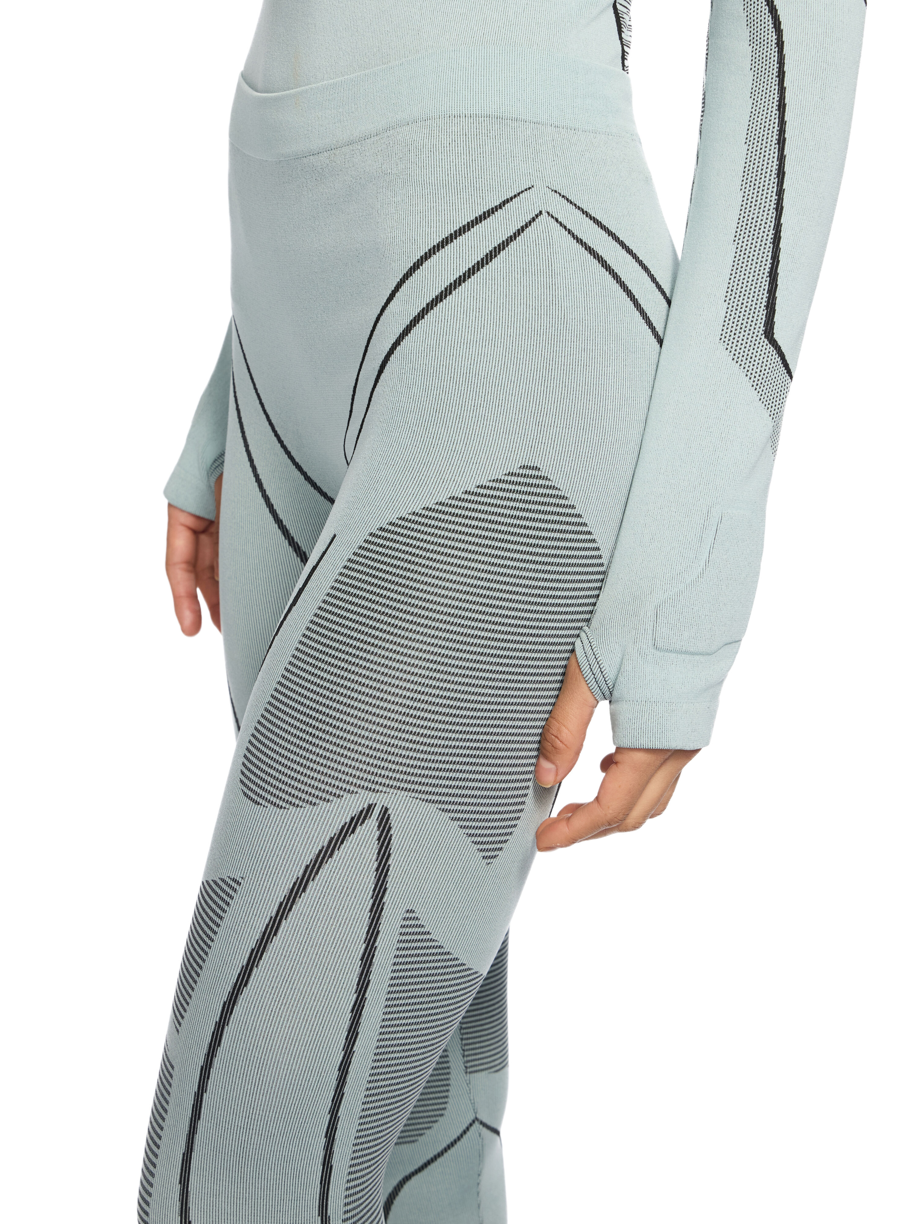 Seamless Race Pants OFF WHITE Seamless Race Pants MISTY BLUE-BLACK OWVG03CW25KNI002