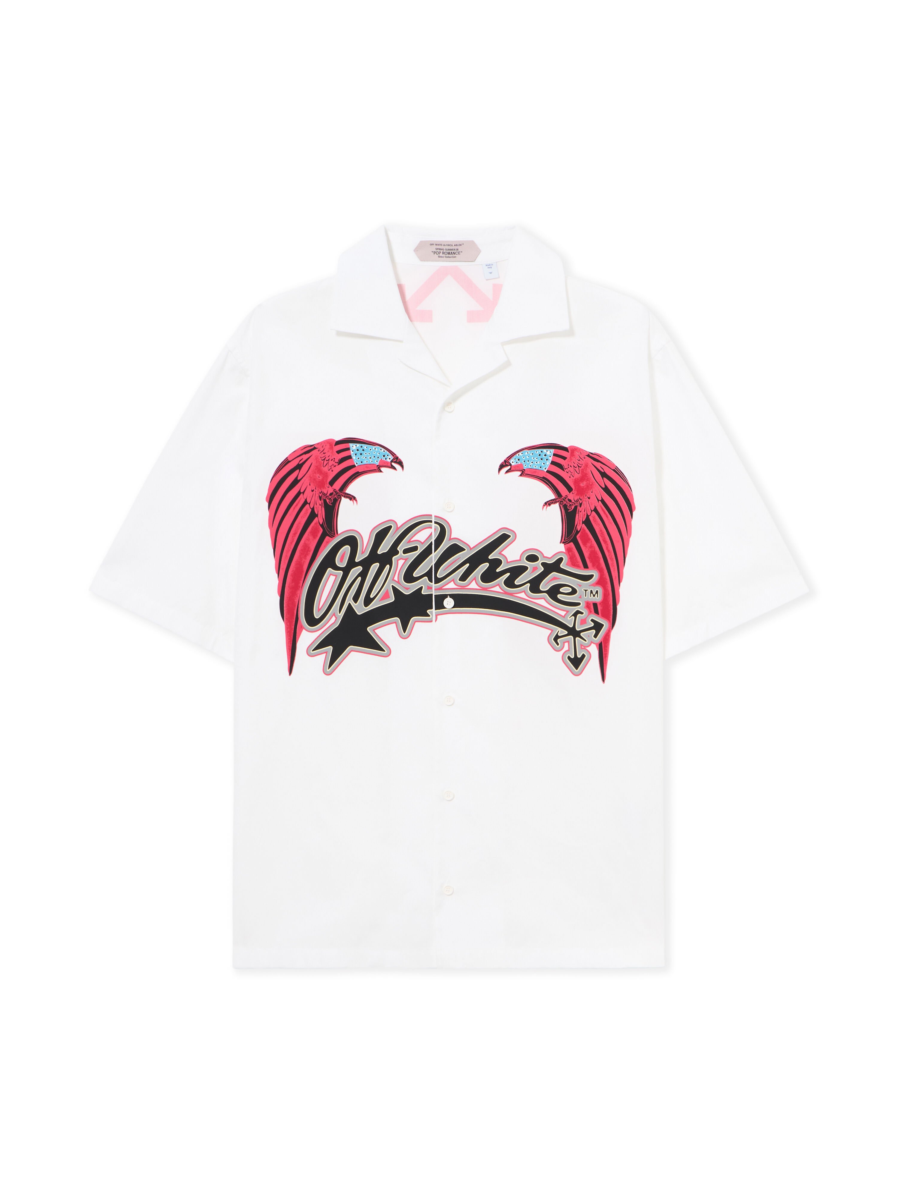 OFF WHITE Double Eagle Poplin Bowling Shirt WHITE 44MGG01FZ26F001