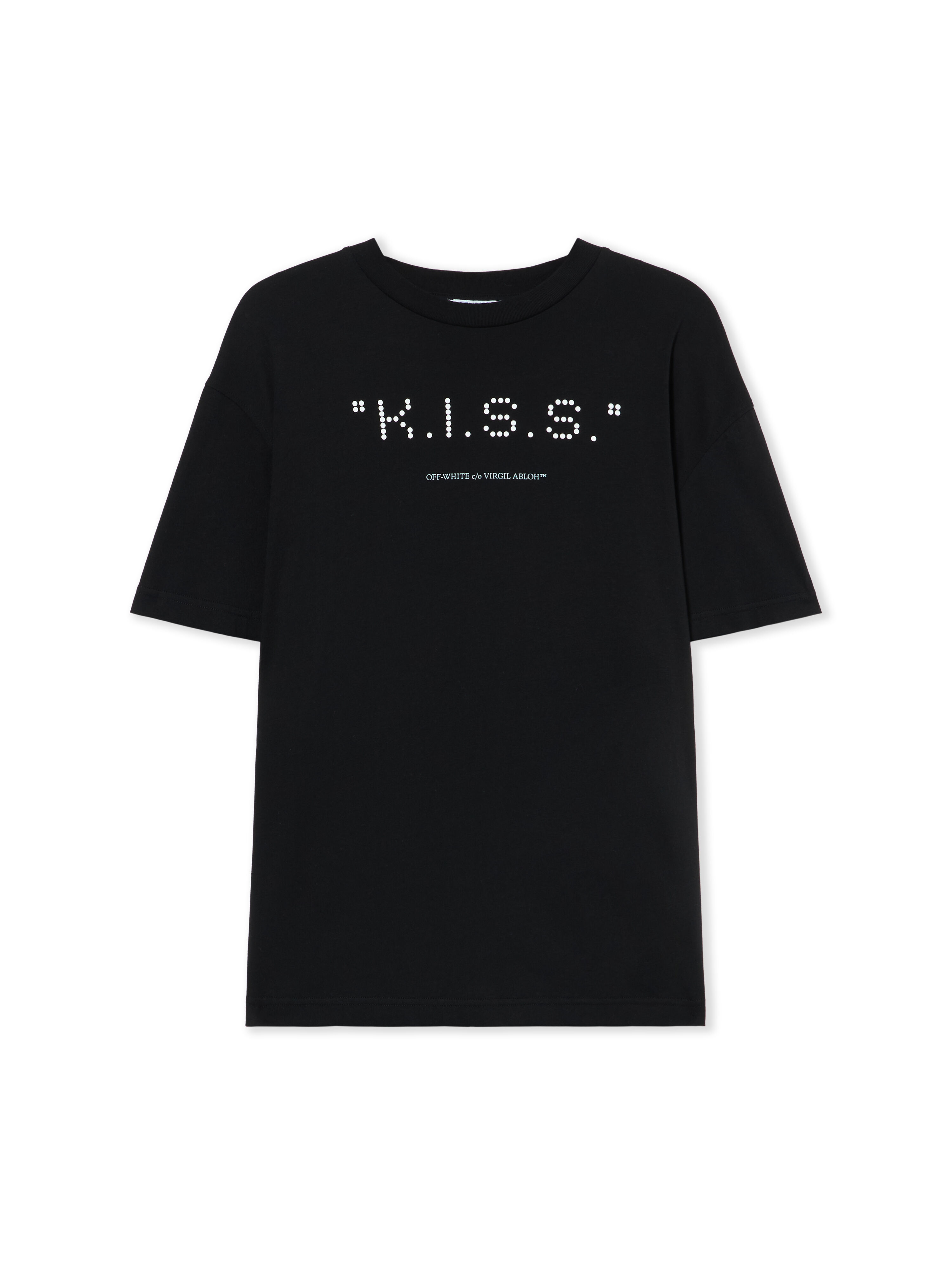 OFF WHITE Kiss Quote T-shirt Black-White 2AA089S26JER007