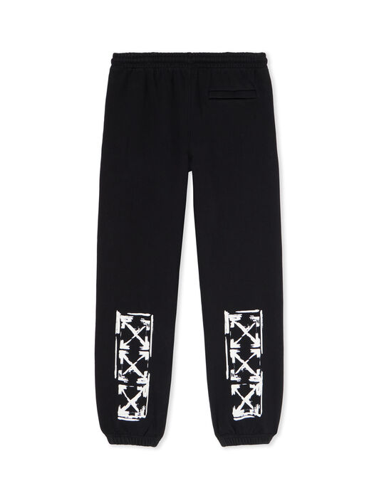 OFF WHITE Ink Arrow Cuffed Sweatpants BLACK - WHITE OMCH057F25FLE002