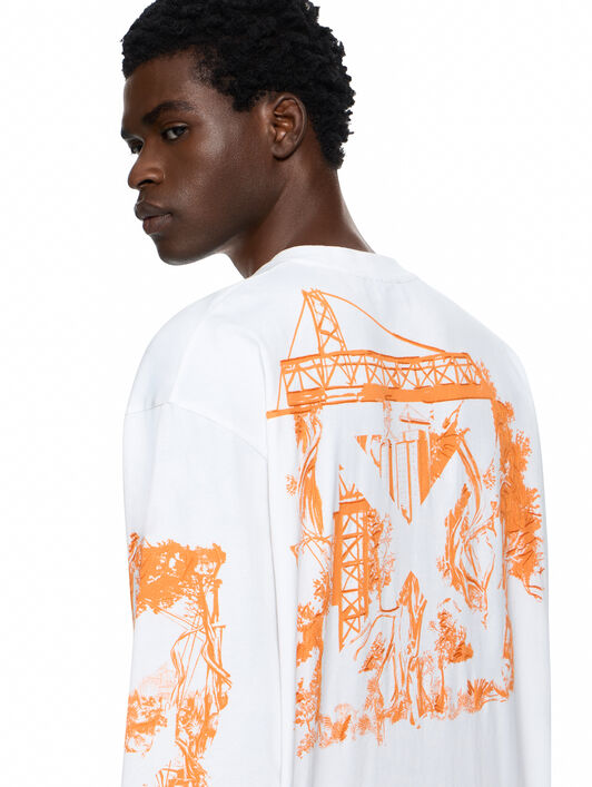 OFF WHITE City Nature Skate Long Sleeve T-Shirt WHITE 44MAB09CF26J006
