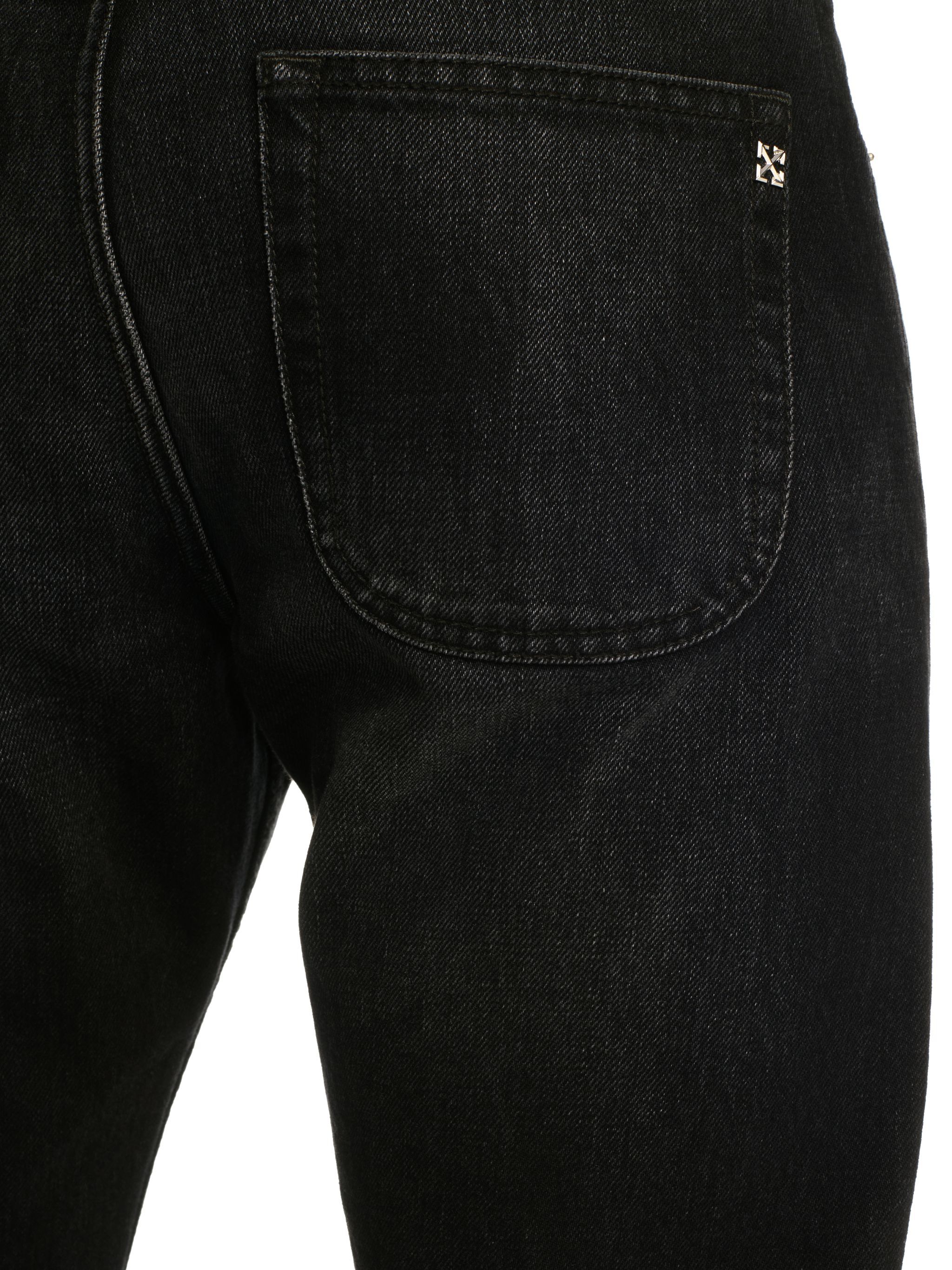 OFF WHITE Black Arrow Skinny Jeans BLACK OMYA18LS25DEN002