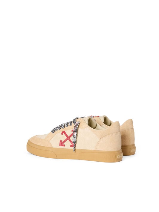 Vulcanized Low Suede Sneakers OFF WHITE Vulcanized Low Suede Sneakers BEIGE - HAUTE RED OMIA293S26LEA003