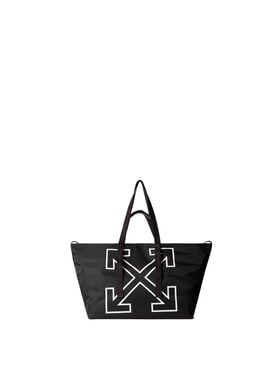 OFF WHITE Heritage Day Off Tote L BLACK - WHITE OMNA20JC99FAB001