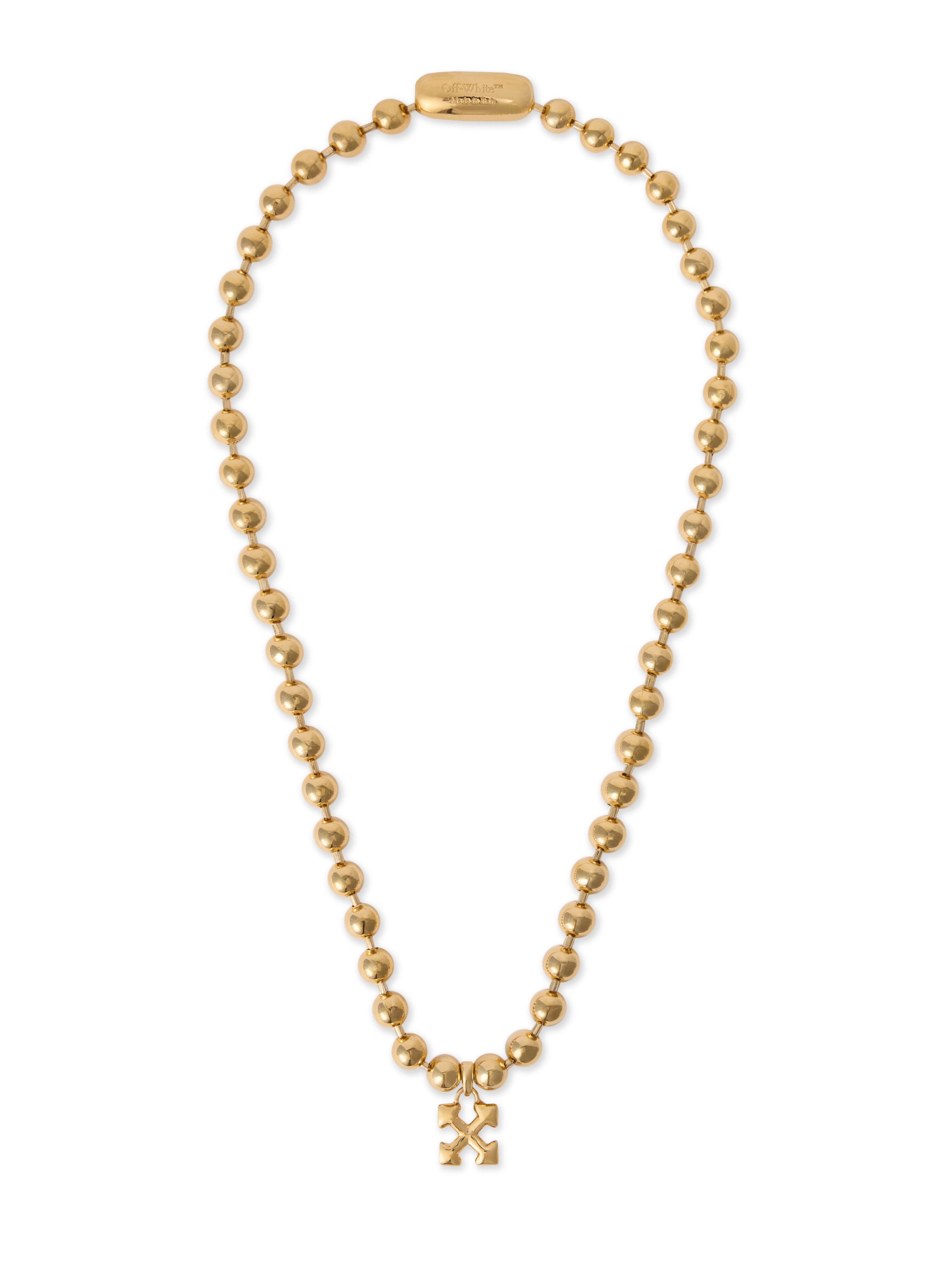 Arrow Ballchain Necklace OFF WHITE Arrow Ballchain Necklace GOLD OWOB13WC99MET001