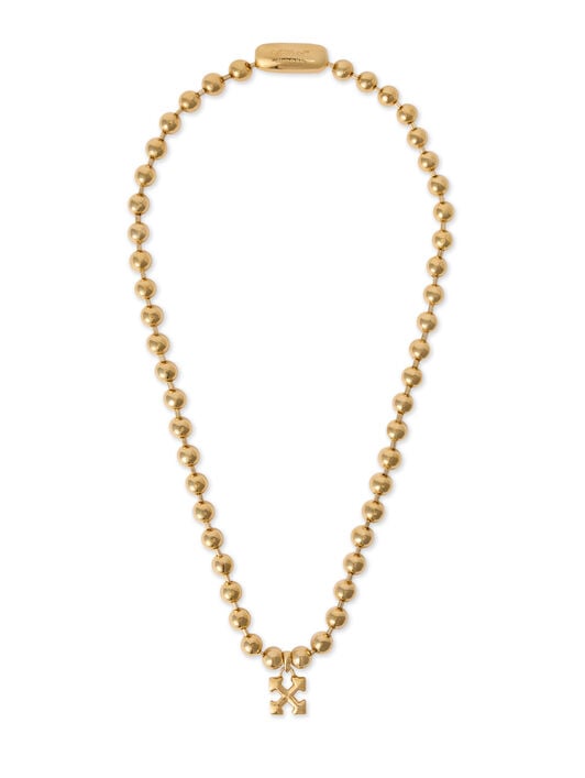 Arrow Ballchain Necklace OFF WHITE Arrow Ballchain Necklace GOLD OWOB13WC99MET001