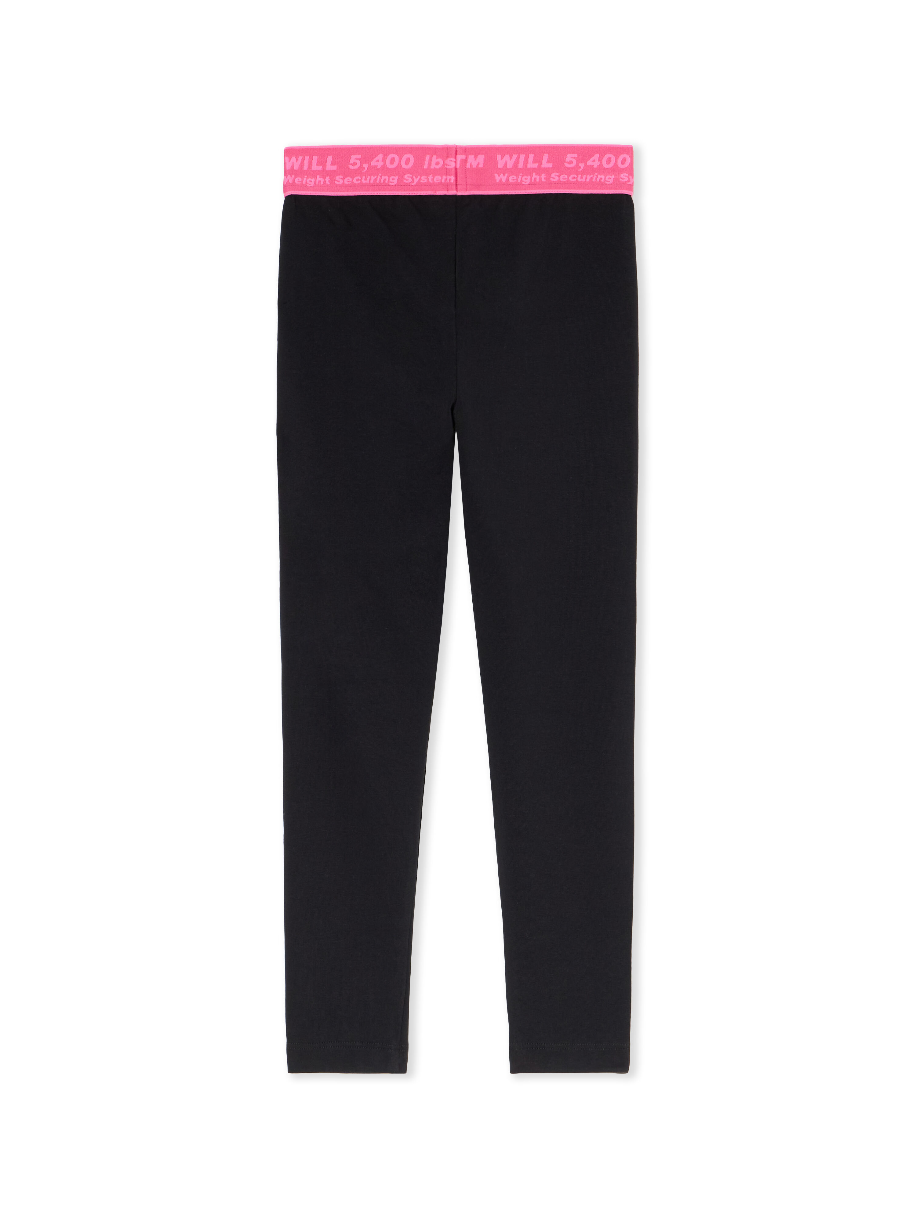 OFF WHITE Logo Industrial Leggings BLACK - FUCHSIA OGCD003F25JER001