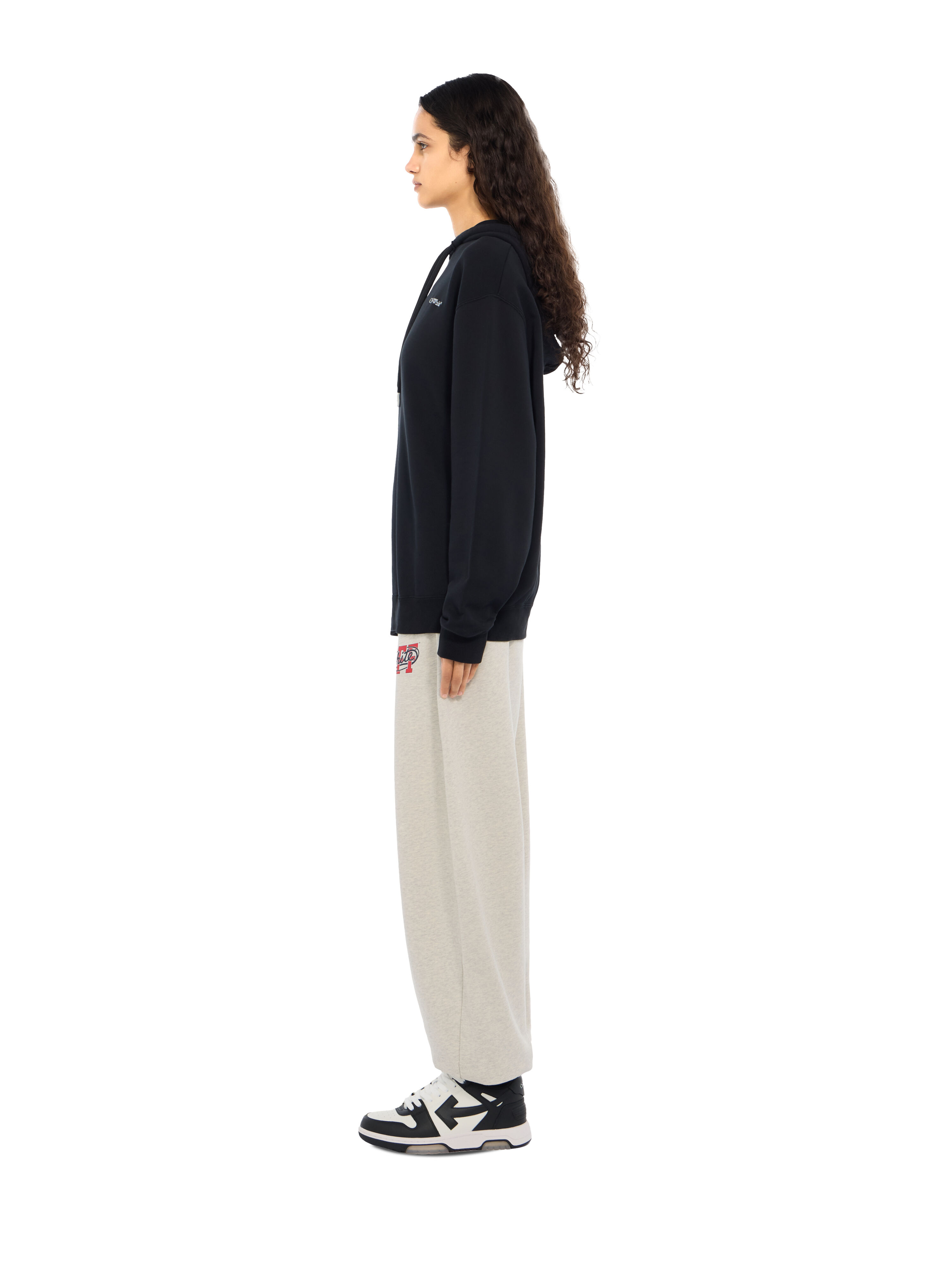 OFF WHITE Off College Balloon Sweatpants Grey Melange High Risk Red 2FH00495B
