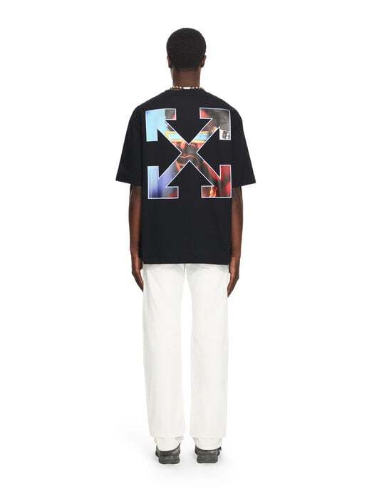 OFF WHITE Barber Arrow Skate T-Shirt BLACK-SERENITY 44MAA120G5J00A