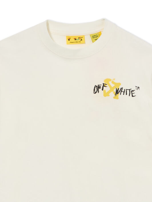 OFF WHITE Diag Spray Tee L/S WHITE 44BAB001S26J002
