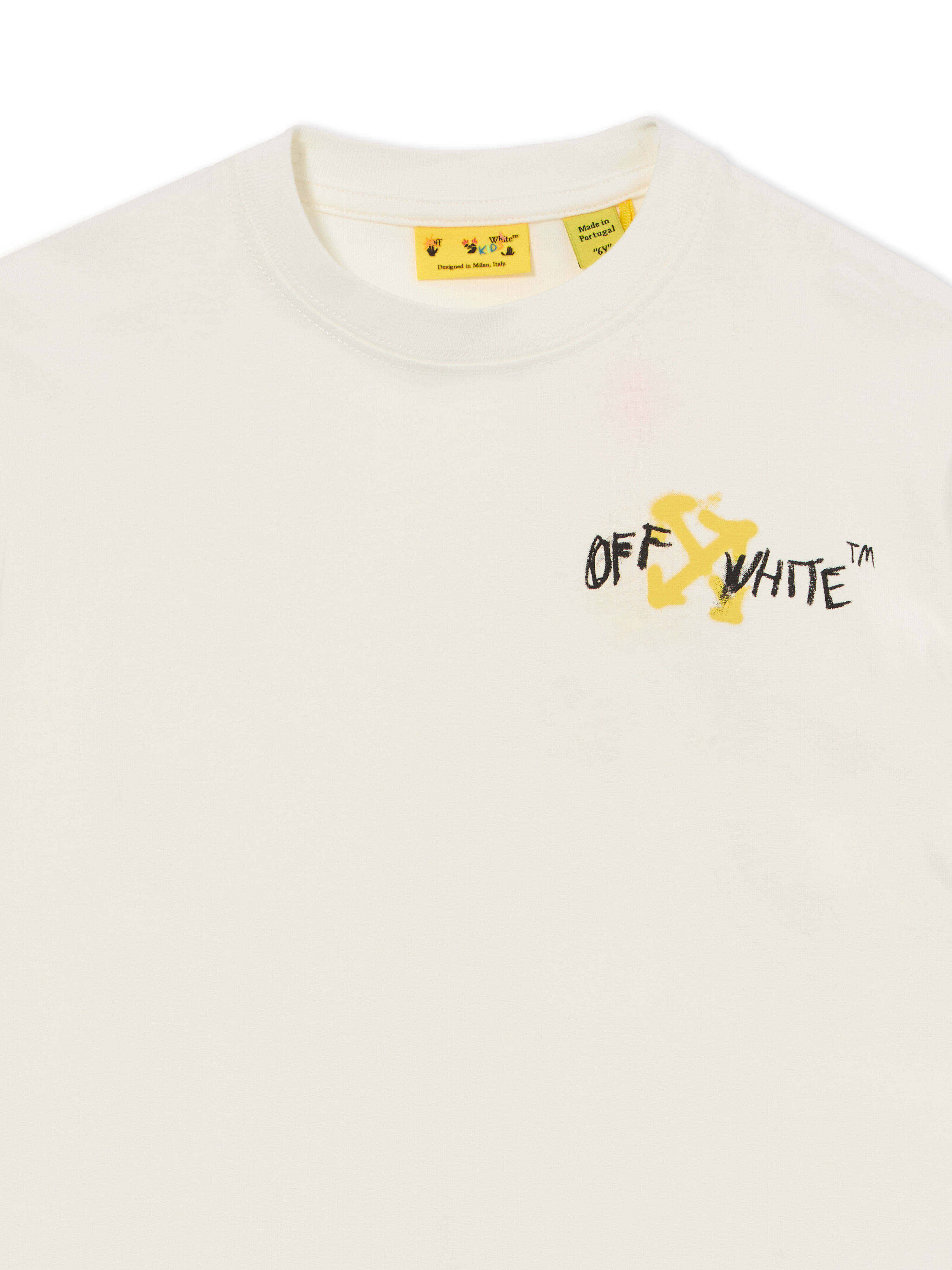 OFF WHITE Diag Spray Tee L/S WHITE 44BAB001S26J002