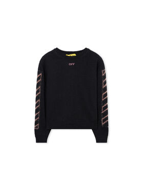 Off Diag Arrow Knit Crewneck Sweater OFF WHITE Off Diag Arrow Knit Crewneck Sweater BLACK 44GHE002F26K001