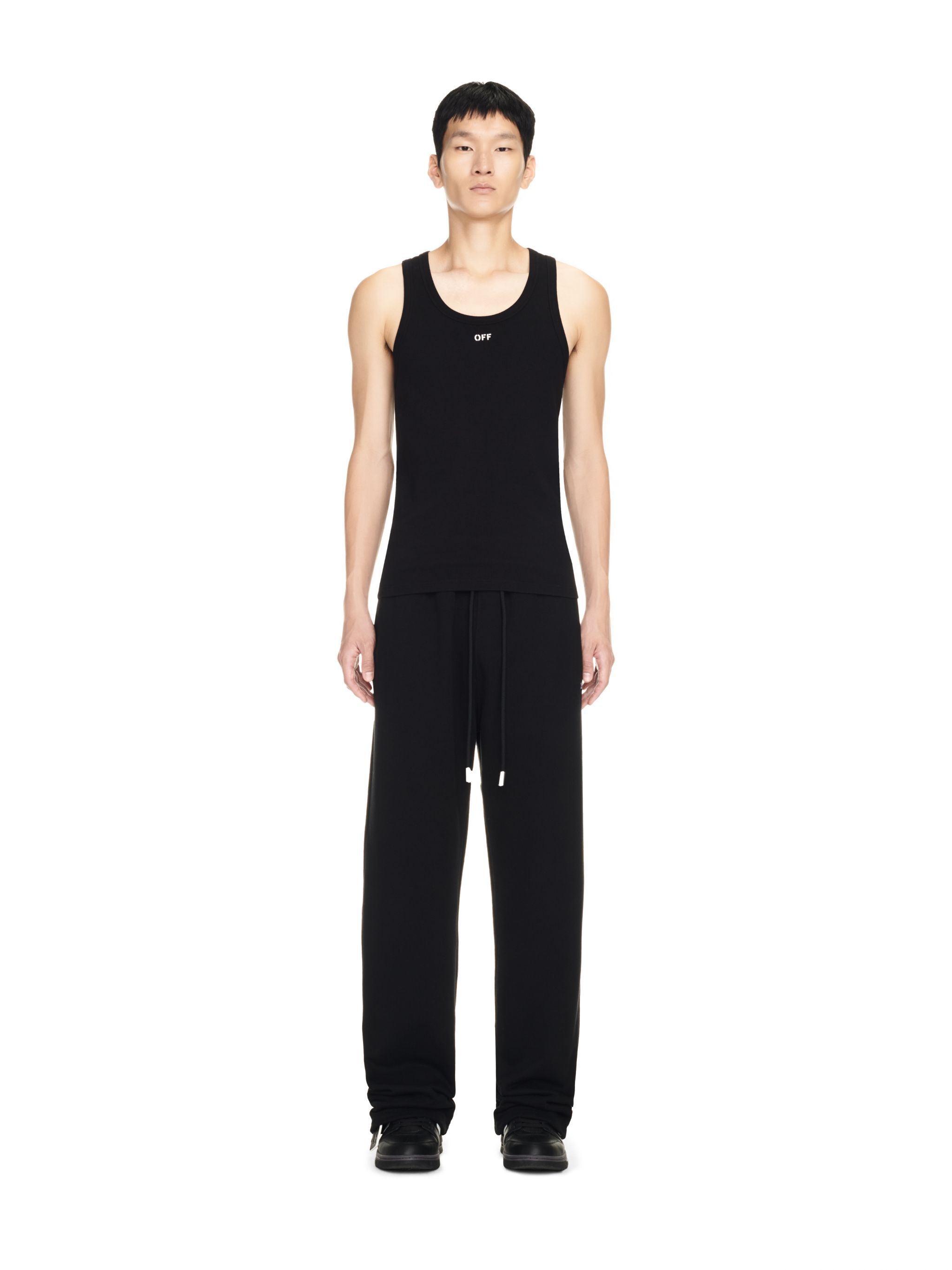 OFF WHITE Off Stamp Rib Tanktop BLACK OMUY006C99JER001