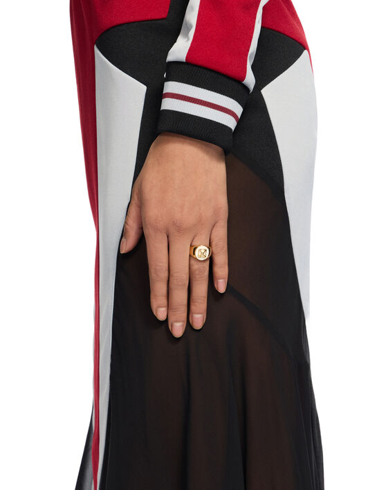 OFF WHITE Round Arrow Ring GOLD - WHITE OWOC11MF25MET001