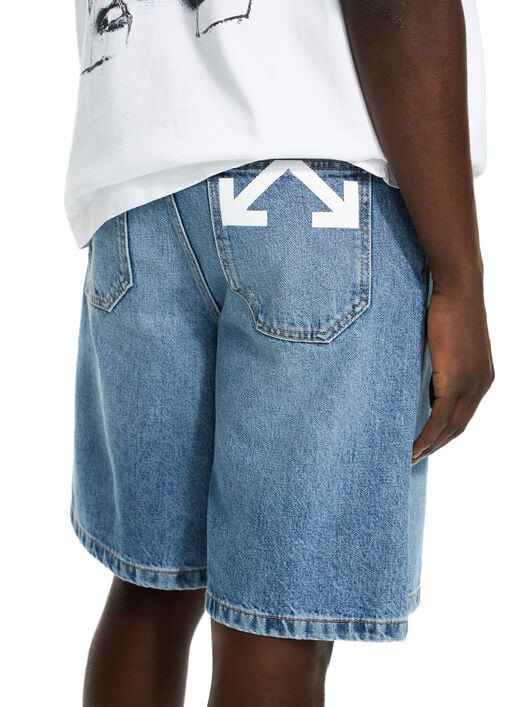 OFF WHITE Half Arrow Den Shorts LIGHT MEDIUM BLUE 44XYC028S26D001