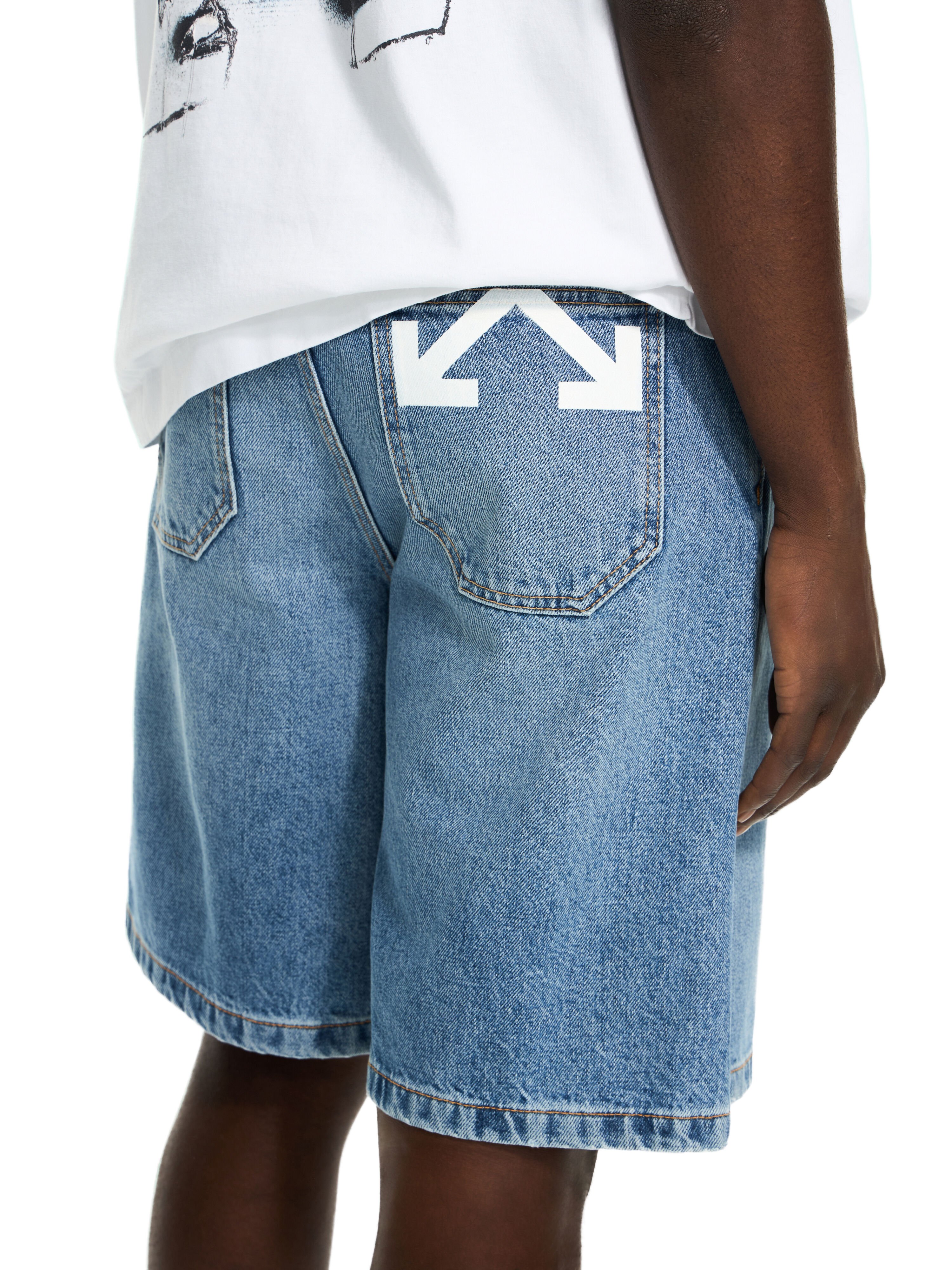 OFF WHITE Half Arrow Den Shorts LIGHT MEDIUM BLUE 44XYC028S26D001