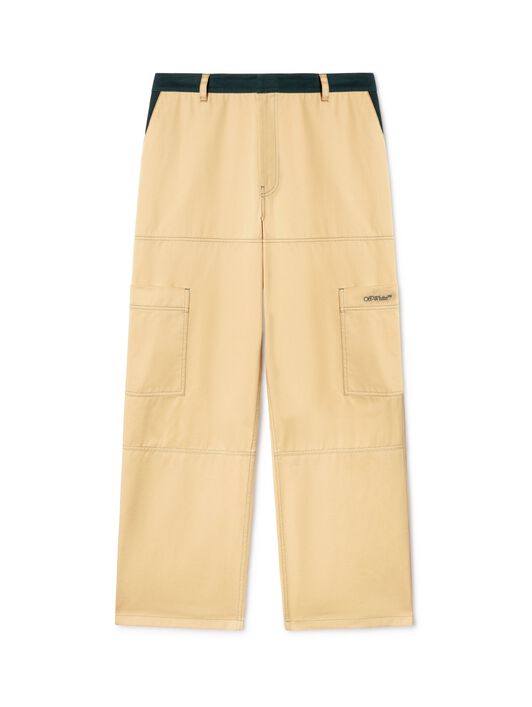 OFF WHITE Beige Cargohose GELB OMCF047S25FAB001