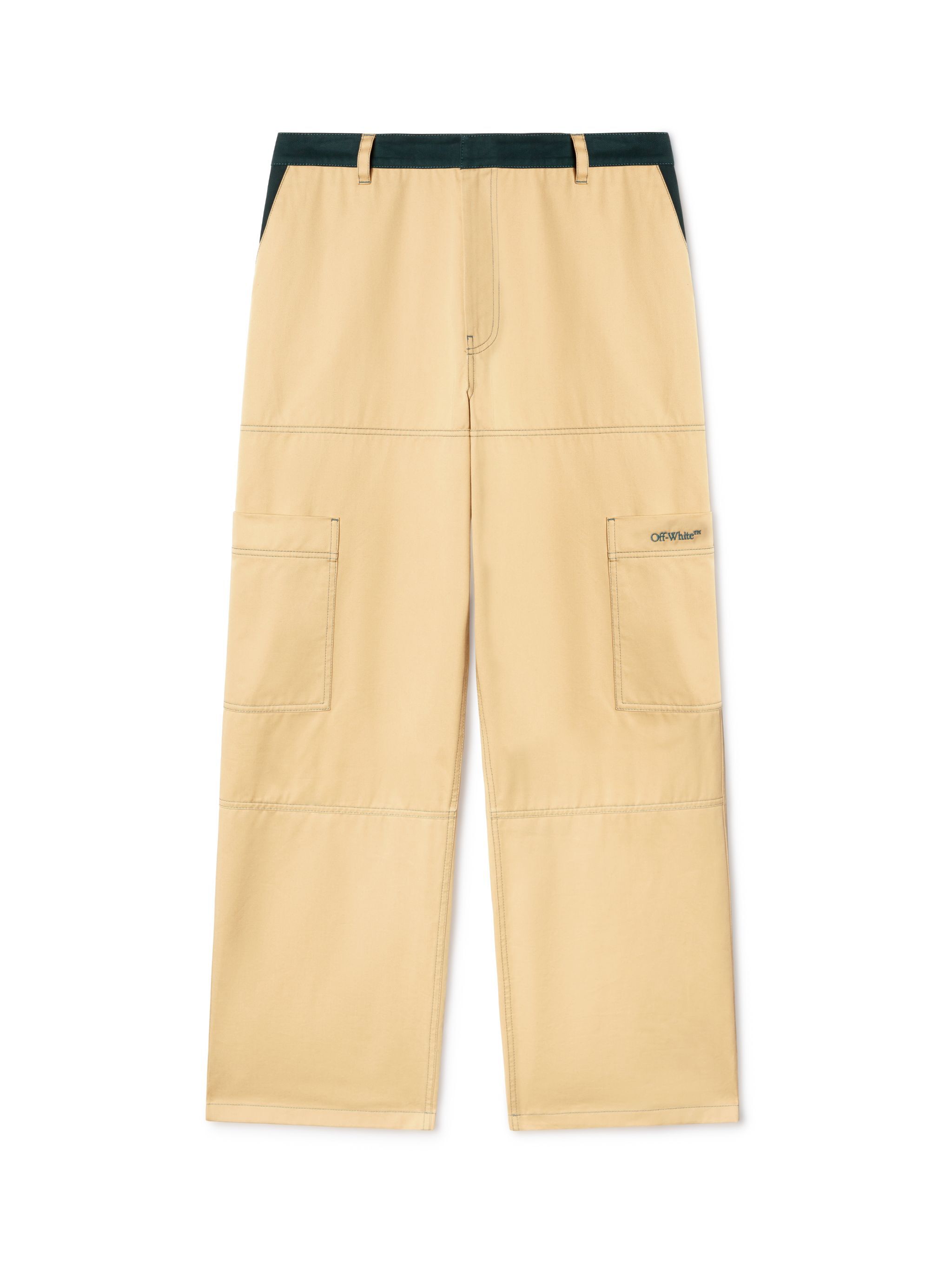 OFF WHITE Beige Cargohose GELB OMCF047S25FAB001
