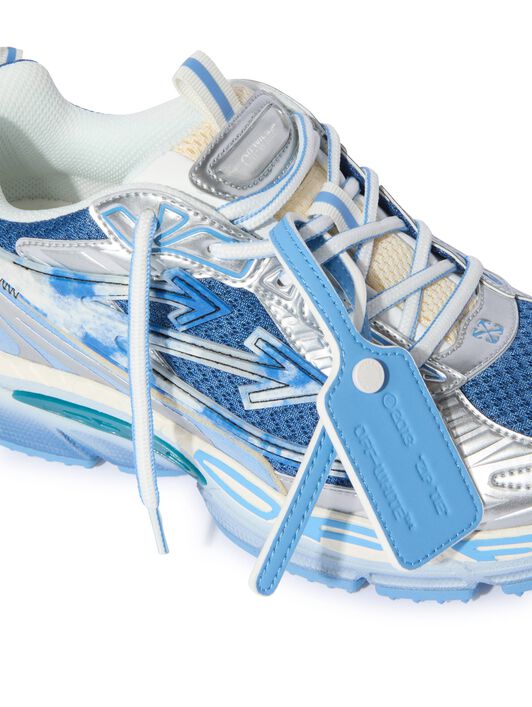 OFF WHITE Silber/Blaue Be Right Back Sneaker BLAU OWIA289S25FAB003