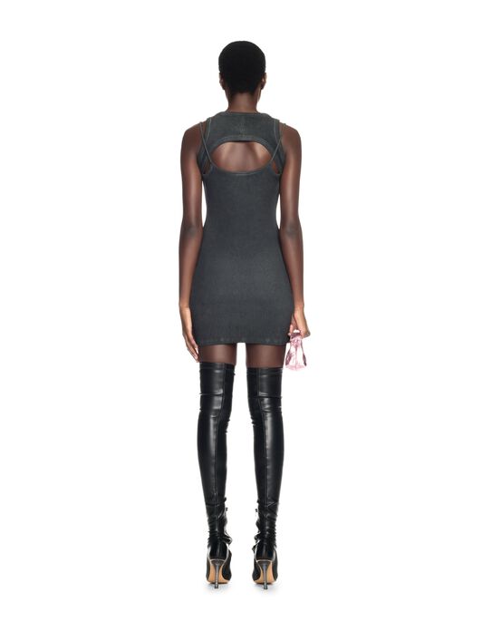 OFF WHITE Off Stamp Rib Cut Out Dress GREY OWDB496F24JER001