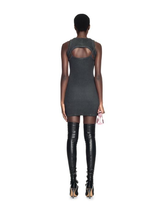 Off Stamp Rib Cut Out Dress OFF WHITE Off Stamp Rib Cut Out Dress GREY OWDB496F24JER001
