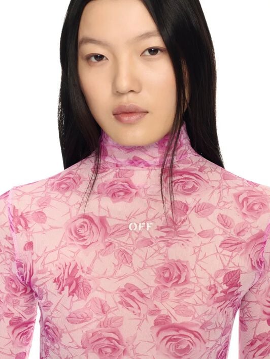 OFF WHITE Mini Abito Rosa Con Logo Off E Rose  OWDB540S25JER001