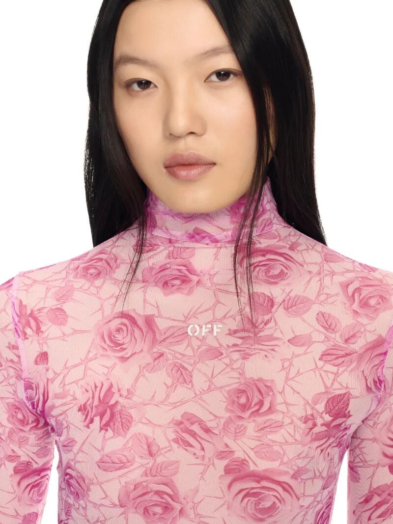 OFF WHITE Mini Abito Rosa Con Logo Off E Rose  OWDB540S25JER001