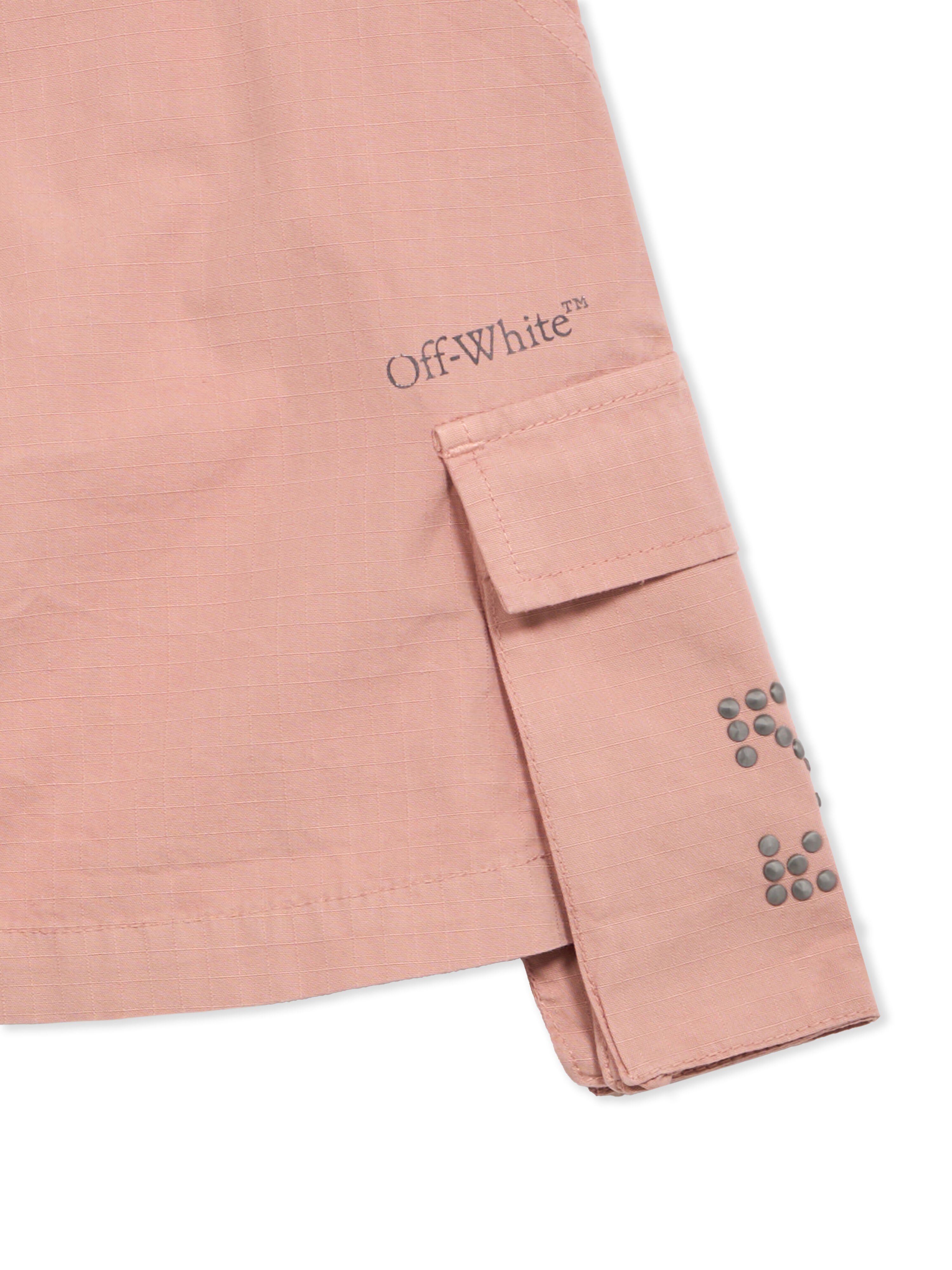 OFF WHITE Arrow Studs Cargo Skirt ROSE PINK - DARK GREY OGCY001F25FAB001