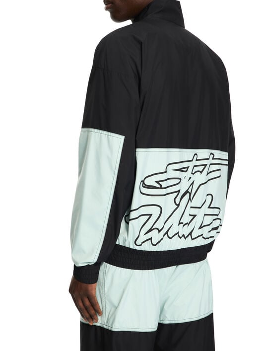 OFF WHITE Marker Nylon Relaxed Tracktop BLACK 44MBD05LS26F001