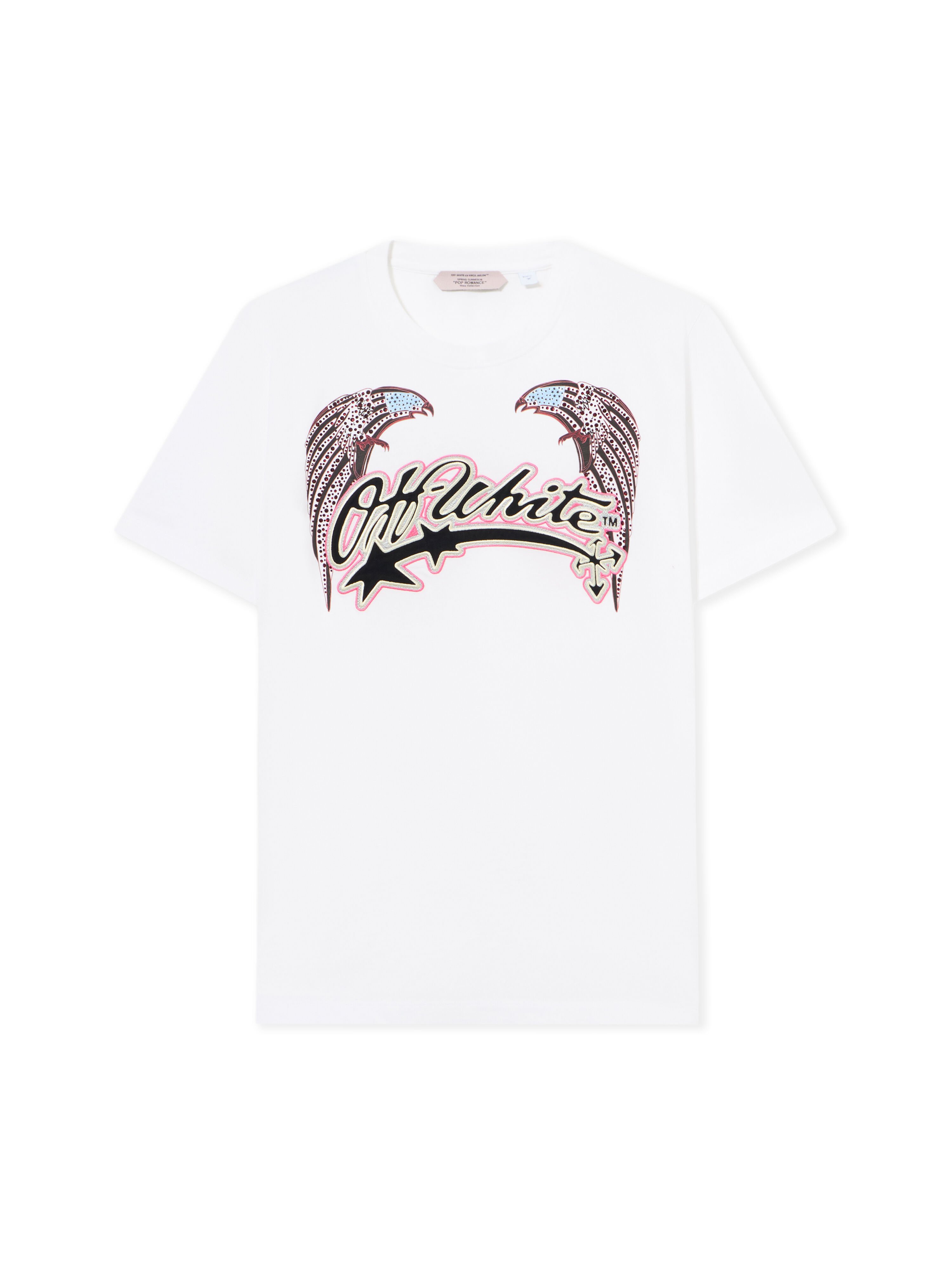 OFF WHITE Swarovski Double Eagle Slim T-shirt WHITE 44MAA027Z26J008