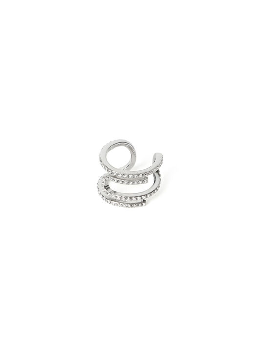 OFF WHITE Paperclip Strass Ring GOLD OWOC11ZS26MET001