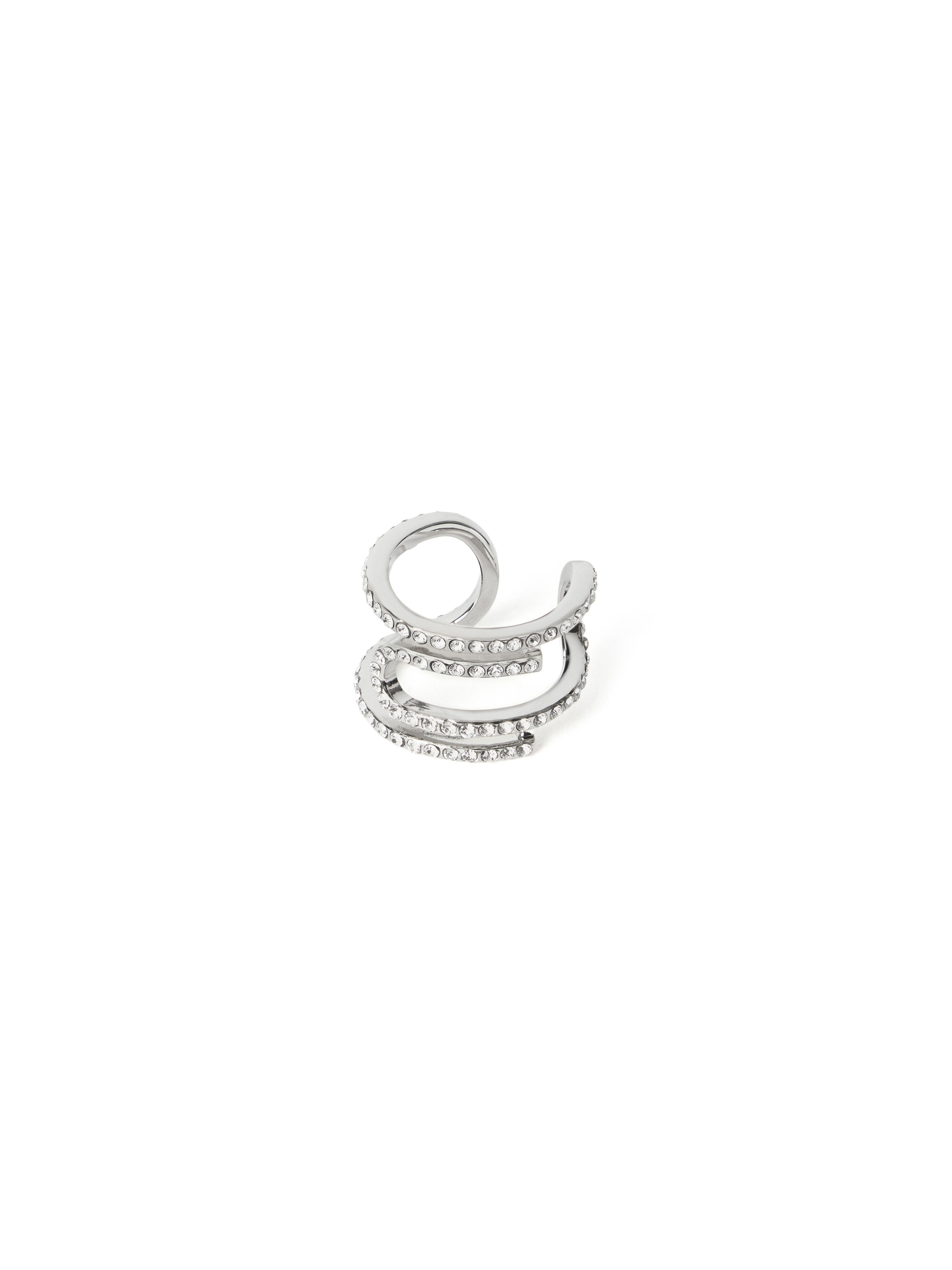 OFF WHITE Paperclip Strass Ring GOLD OWOC11ZS26MET001
