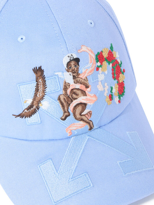 OFF WHITE Blue Fresco Arrow Baseball Cap BLUE OMLA049S25FAB009