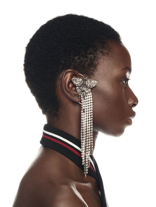 OFF WHITE Butterfly Pendant Earring  OWOD29NW24MET001