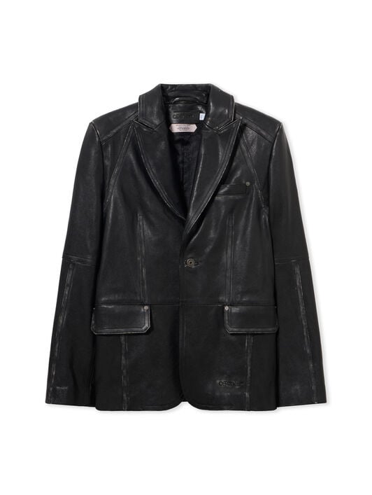 OFF WHITE Bookish Buffalo Single-Breasted Jacket BLACK 44MJA13WZ26L002
