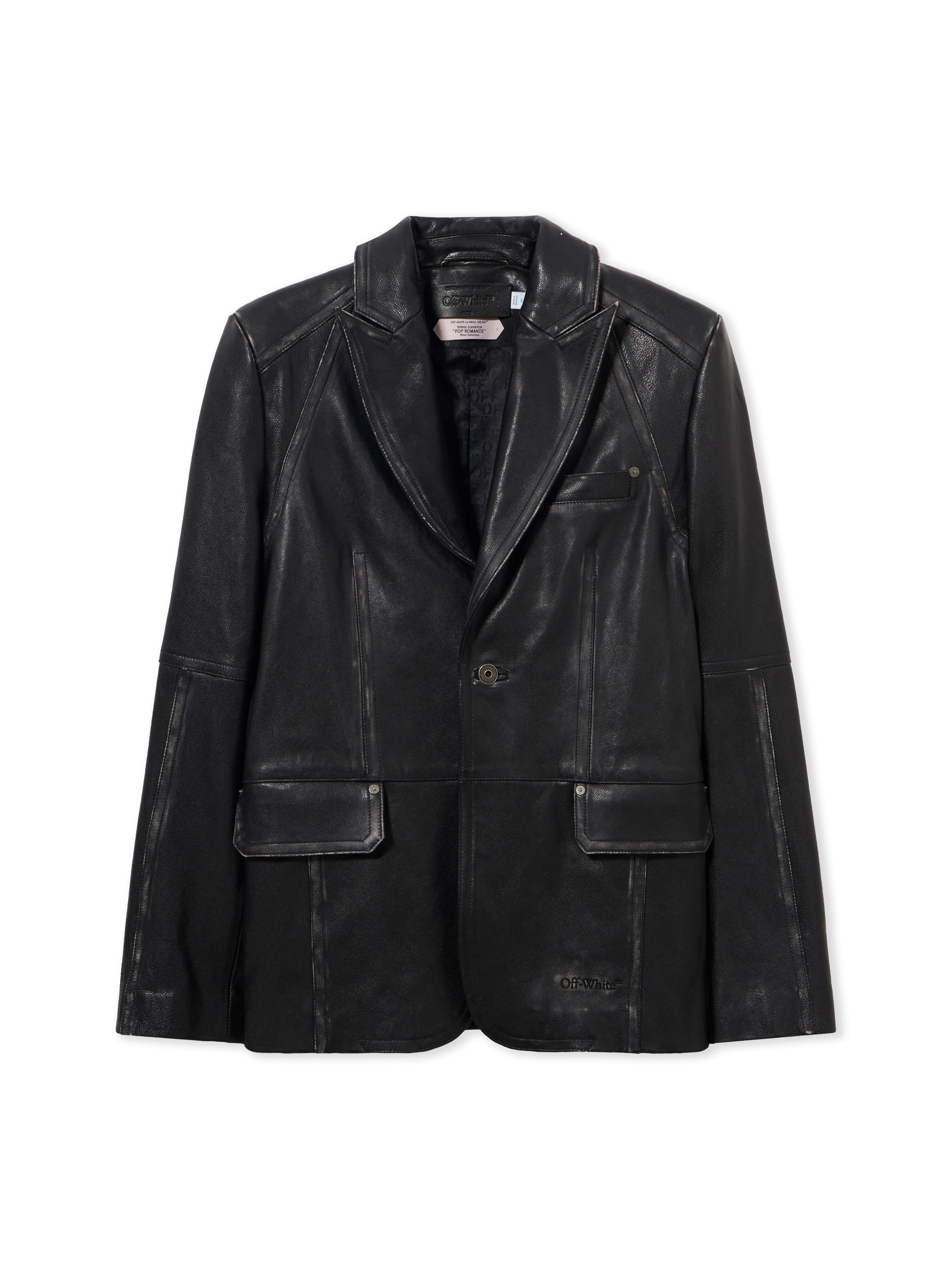 OFF WHITE Bookish Buffalo Single-Breasted Jacket BLACK 44MJA13WZ26L002