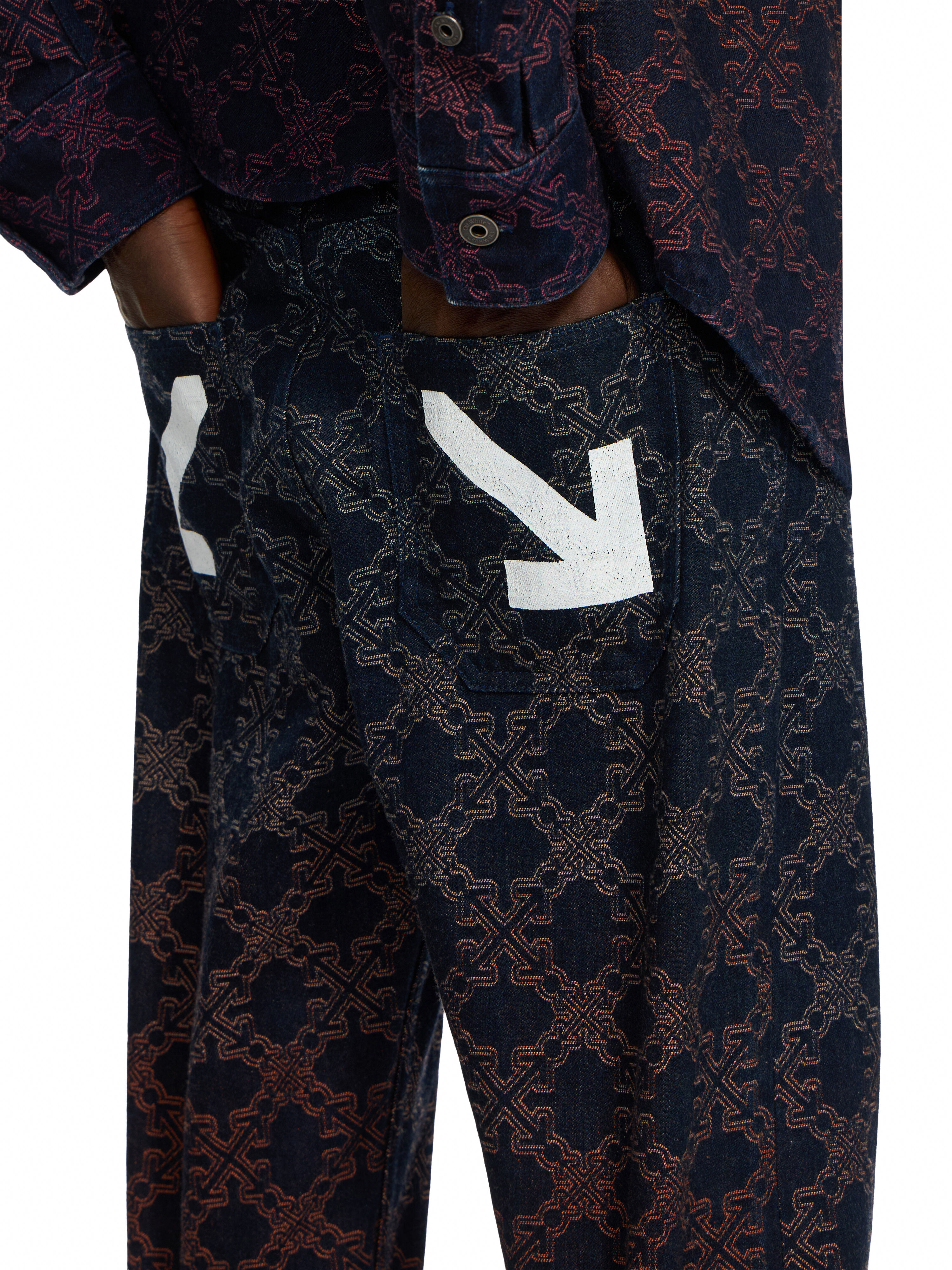 Arrow Monogram Degradé Jacquard Jeans OFF WHITE Arrow Monogram Degradé Jacquard Jeans DEGRADE 44MYA18JF26D00C