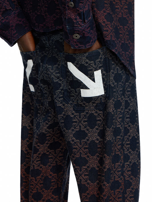 Arrow Monogram Degradé Jacquard Jeans OFF WHITE Arrow Monogram Degradé Jacquard Jeans DEGRADE 44MYA18JF26D00C