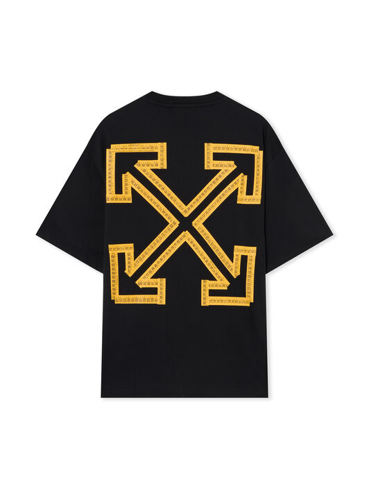 OFF WHITE Measuring Tape Arrow Skate T-Shirt BLACK 44MAA120G5J009