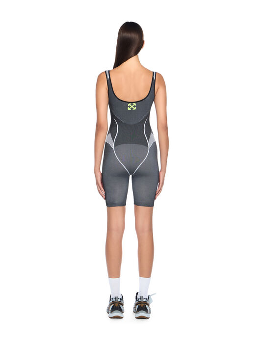 OFF WHITE Race Logo Arrow Seamless Onesie BLACK - LIME OWVP001F25KNI001