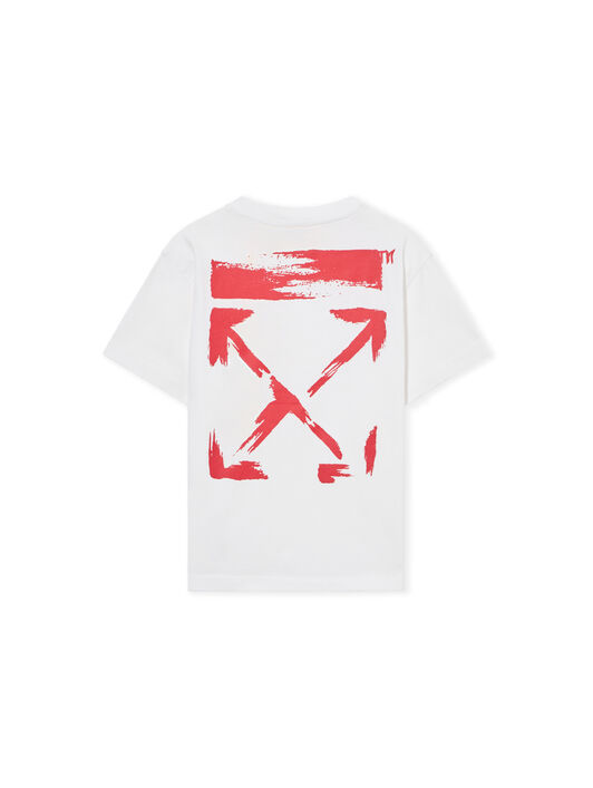 OFF WHITE Arrow Paint Tee S/S WHITE RED 44BAA002S26J006