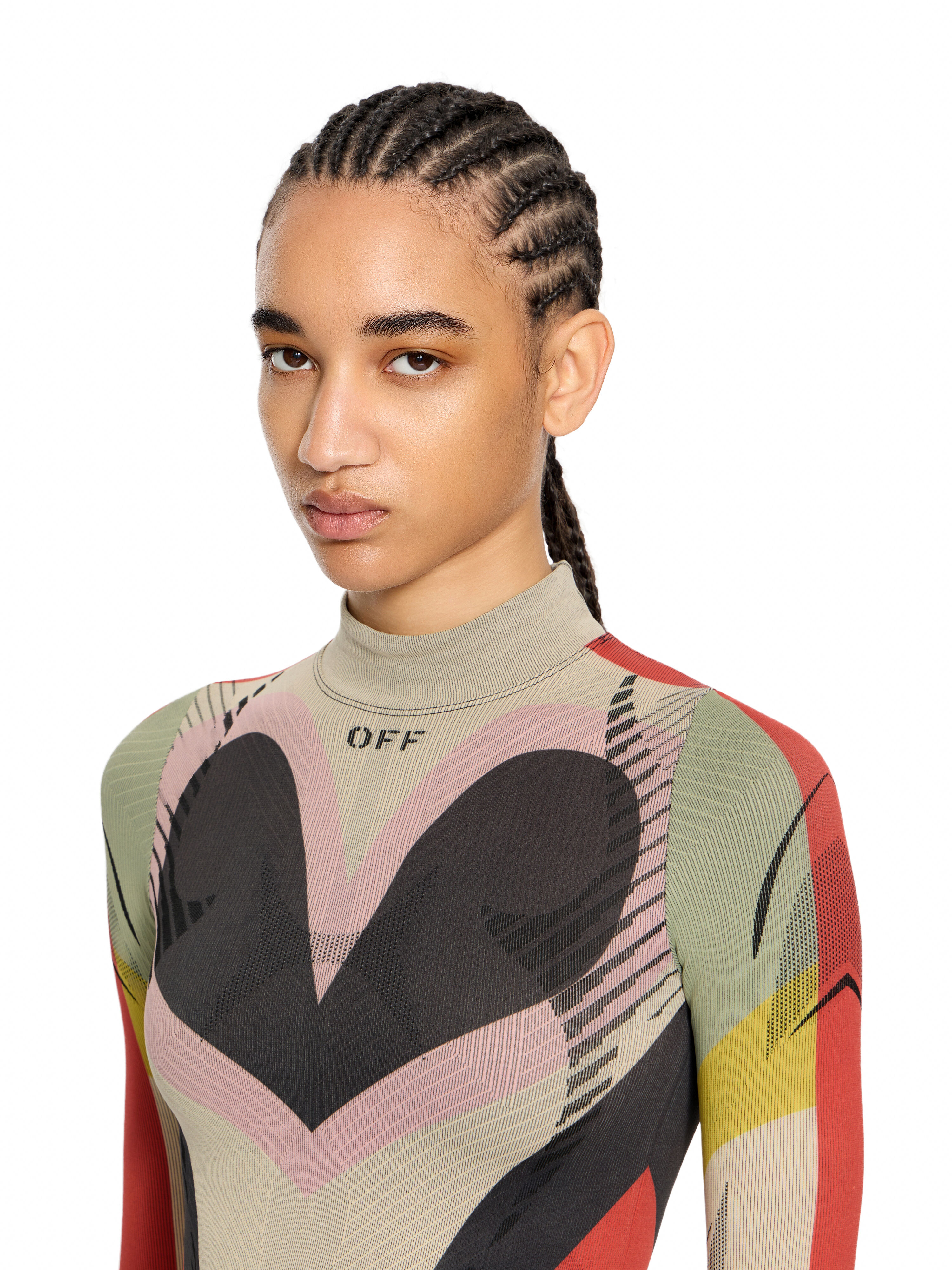 OFF WHITE Seamless Col Block Top Sand Barbados Cherry 29A00231T