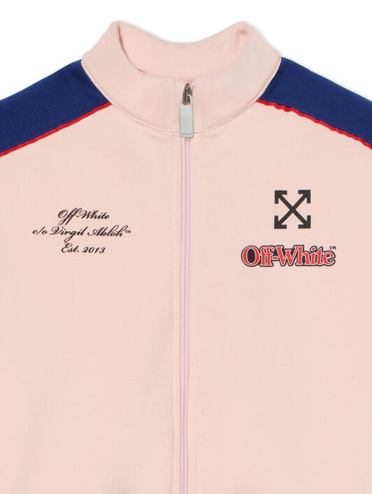 OFF WHITE Soccer Track Zip Up SOFT PINK - RED OGBD001F25FLE001