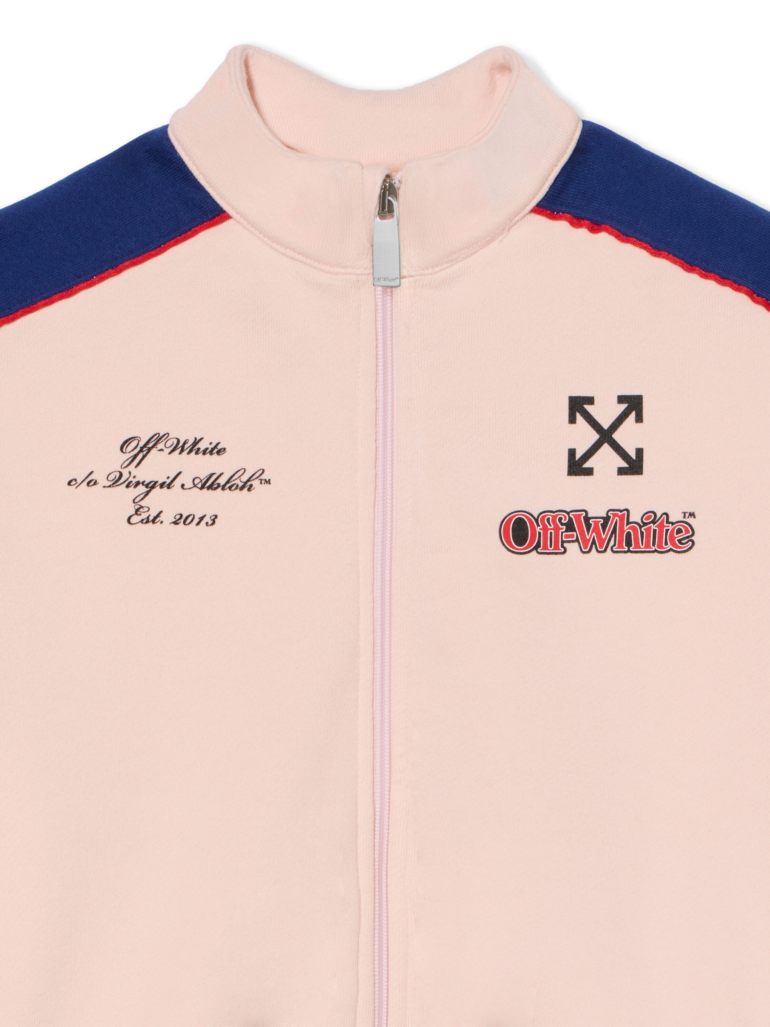 OFF WHITE Soccer Track Zip Up SOFT PINK - RED OGBD001F25FLE001