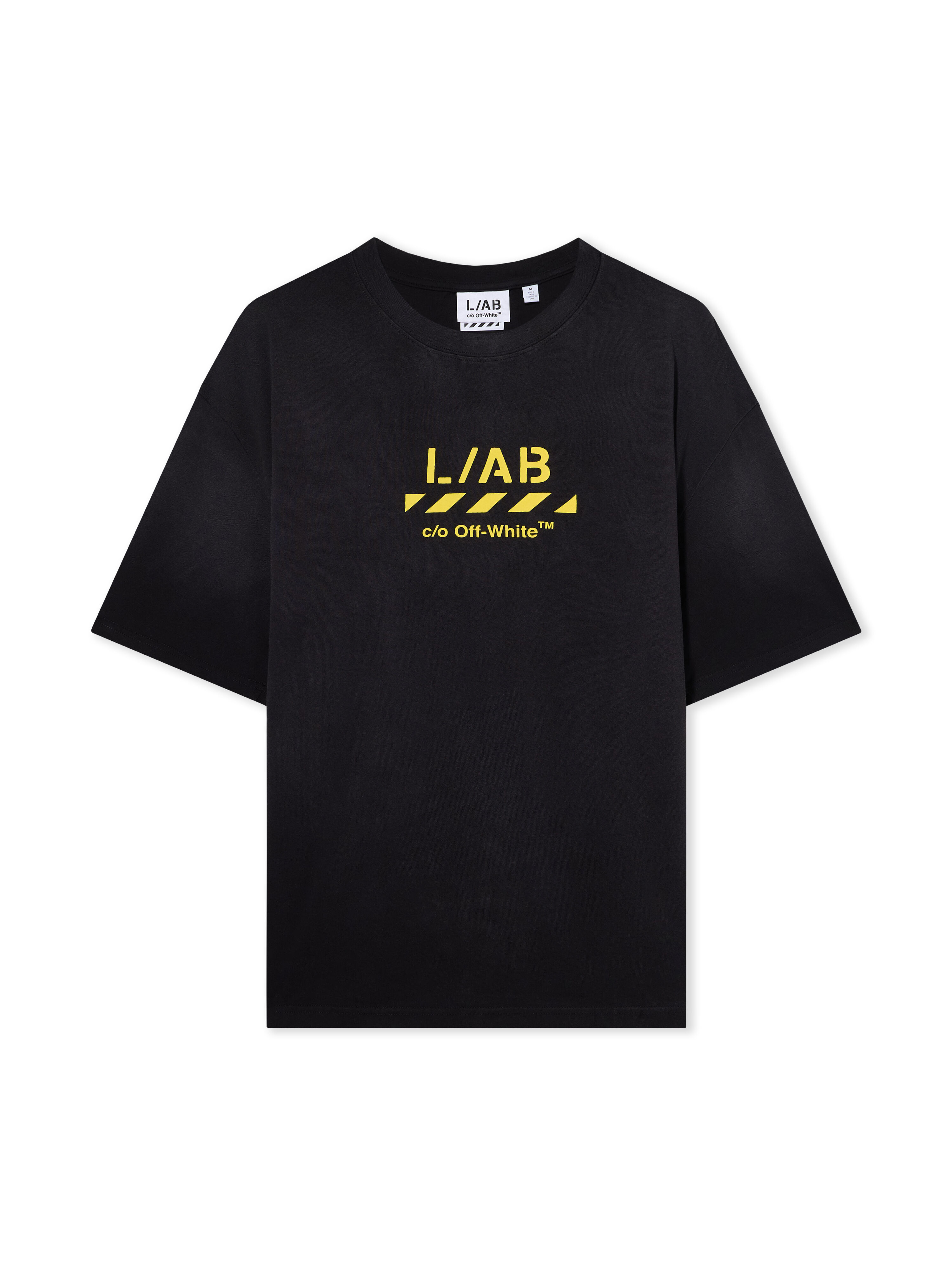 L/AB Diagonal Washed T-Shirt LAB L/AB Diagonal Washed T-Shirt BLACK 44LABF26T059
