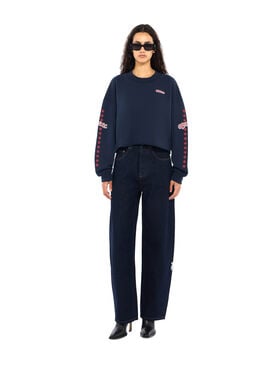 Logo Patch Star Cropped Sweatshirt OFF WHITE Logo Patch Star Cropped Sweatshirt Dark Sapphire High Risk Red 2FE00512T