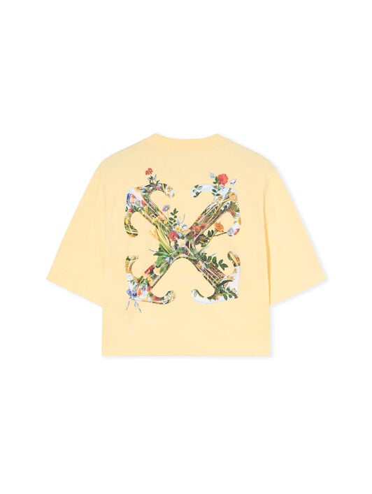 Arrow Glass Flower Crop Logo Tee OFF WHITE Arrow Glass Flower Crop Logo Tee DOUBLE CREAM-BLACK OWAA090F25JER001